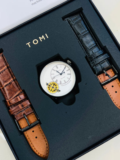 TOMI T-103 Face Gear Dual Strap Watch